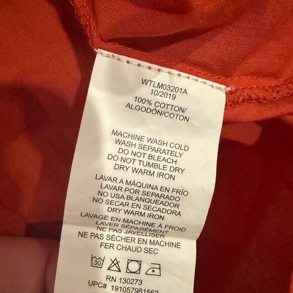 Wrangler Retro Embroidered Boho Blouse Orange Teal Floral Womens Size XXL - Picture 10 of 11